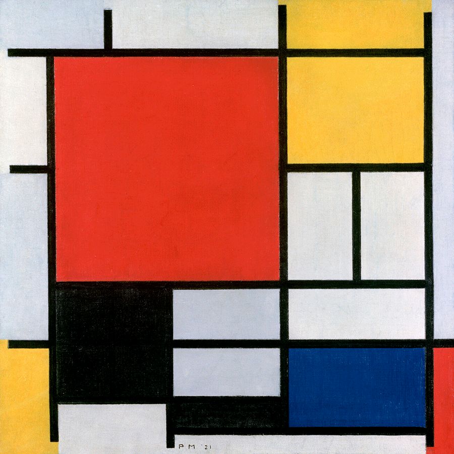 Artwork by Piet Mondrian