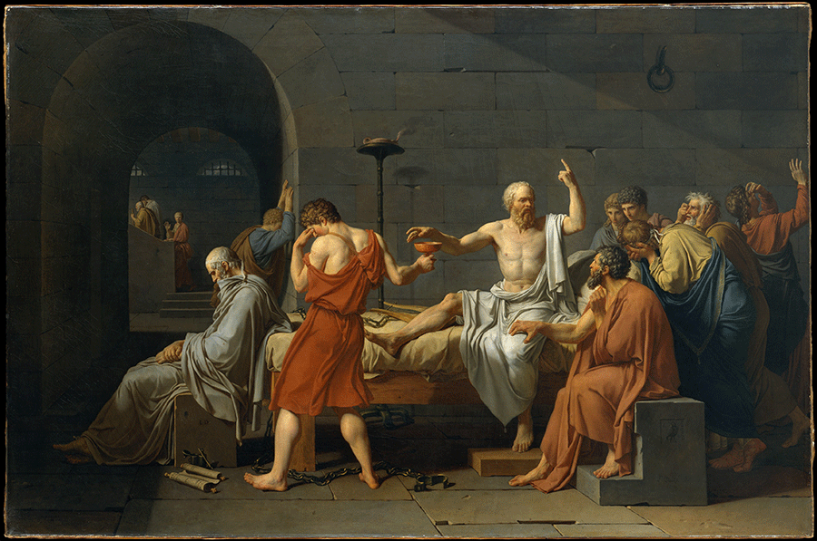 The Death of Socrates painting by Jacques-Louis David