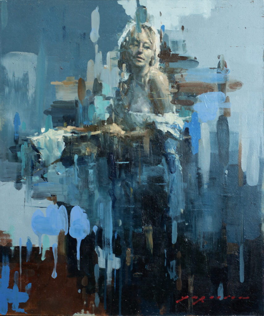 Washer Woman in Blue