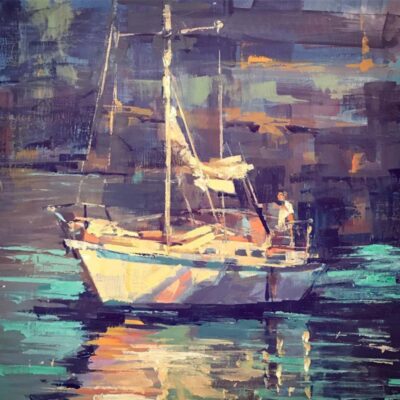 Ship on Glassy Water