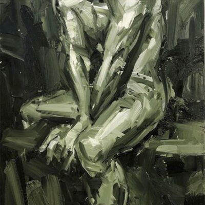 Waiting nude oil on linen
