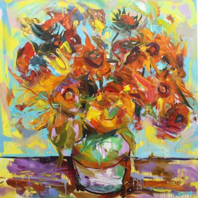 Everyone loves the sunshine after Van Gogh oil on linen
