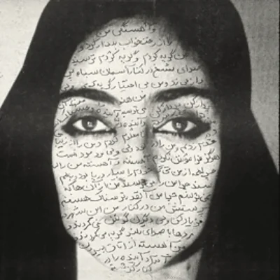 Face with words