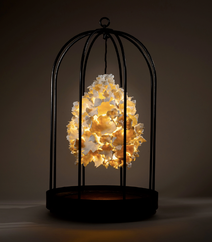 Caged leaf light